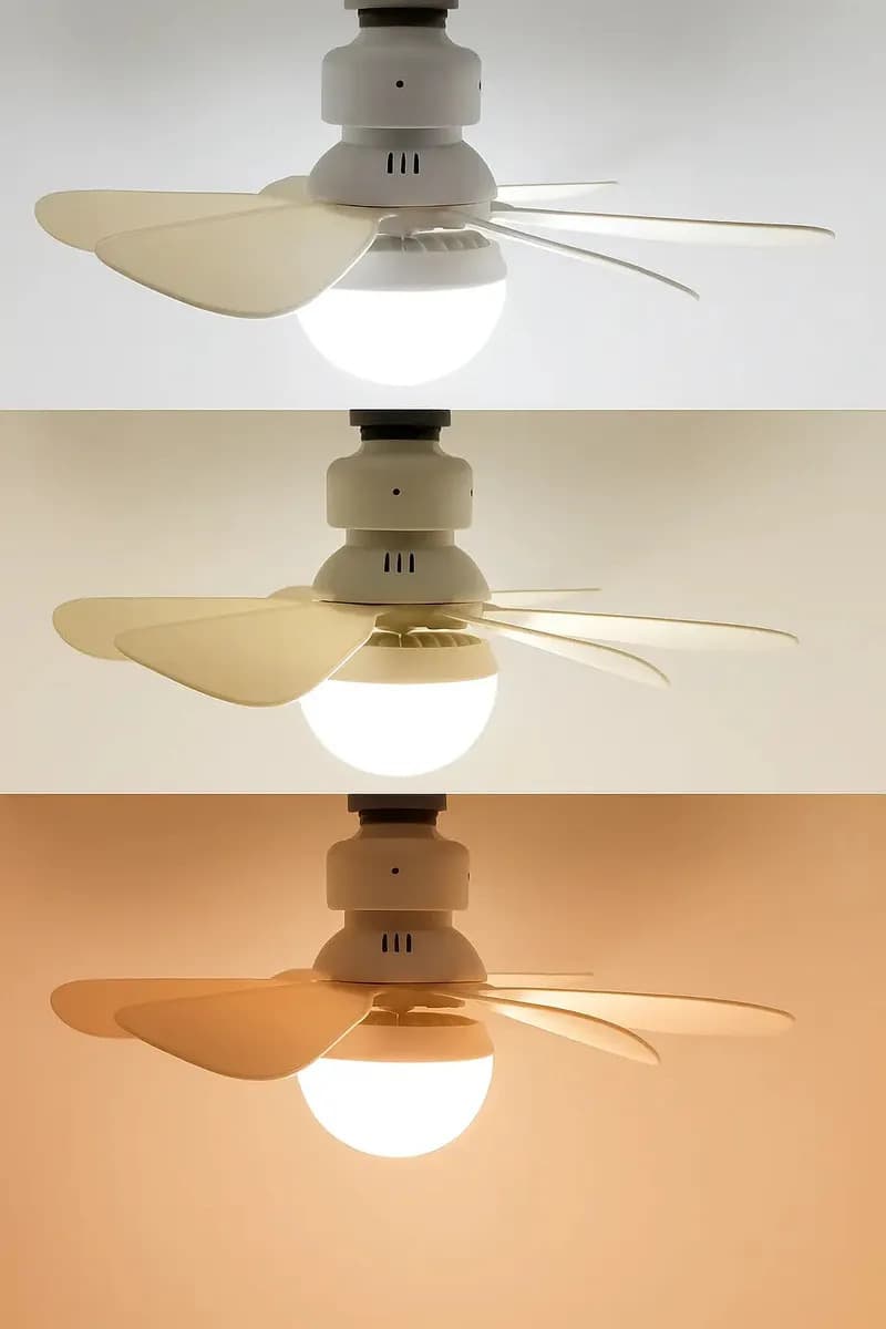 Ventilador De Teto Lâmpada 80w Led E27 Ajustável Bivolt — imagem 2