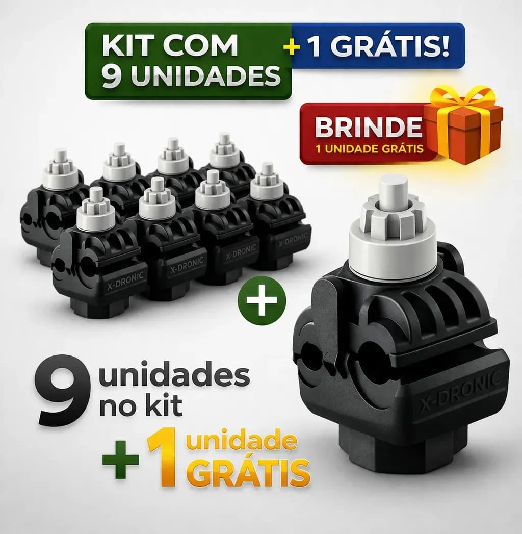 Kit Conector Derivação Perfurante X-Dronic para Cabos de 10mm a 120mm — imagem 2