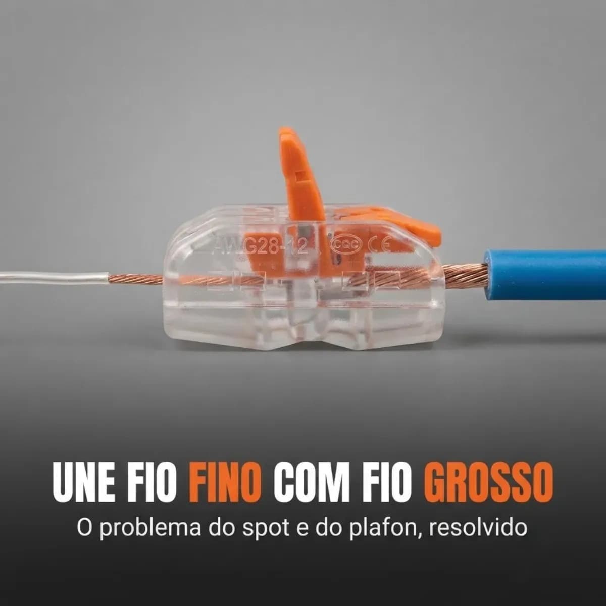 Conector De Fios Emenda Rápida 2 Vias Kit Com 20 Unidades Entrada E Saida — imagem 6
