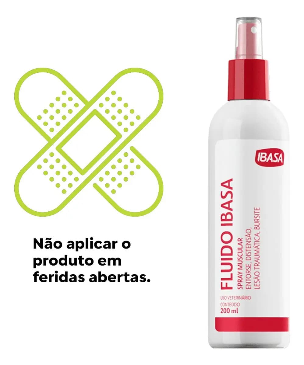 Fluido Ibasa 200ml Spray Muscular Uso Veterinário — imagem 2
