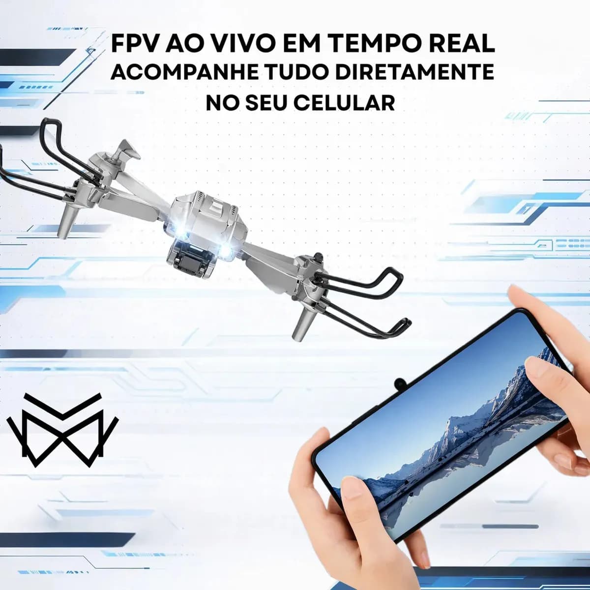 Drone MW E99 Câmera 4K Controle Remoto Dobrável Com Wi-Fi — imagem 4