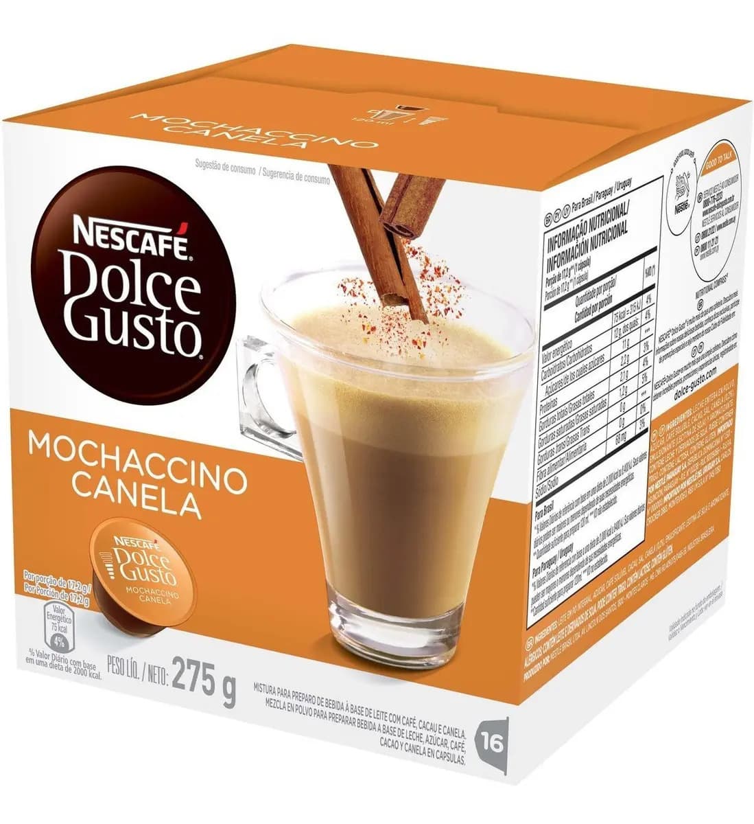 Café Em Cáp Nescafé D Gusto Mochaccino Canela 16 Cáp 275 G — imagem 2