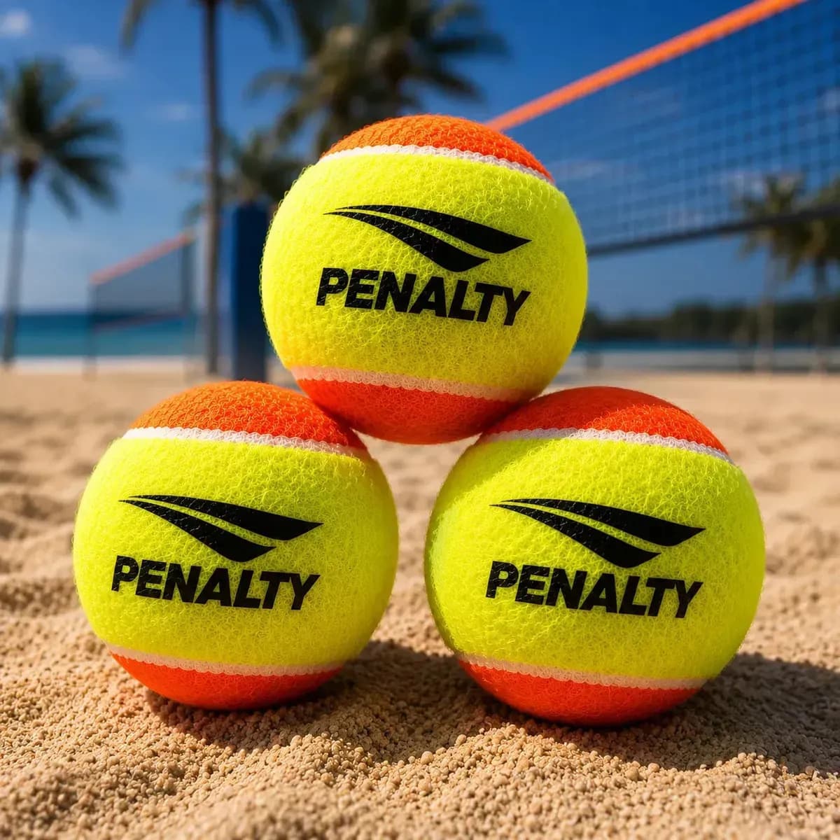 Kit 3 Bolas De Beach Tennis - Penalty Bolinhas Stage 2 Areia