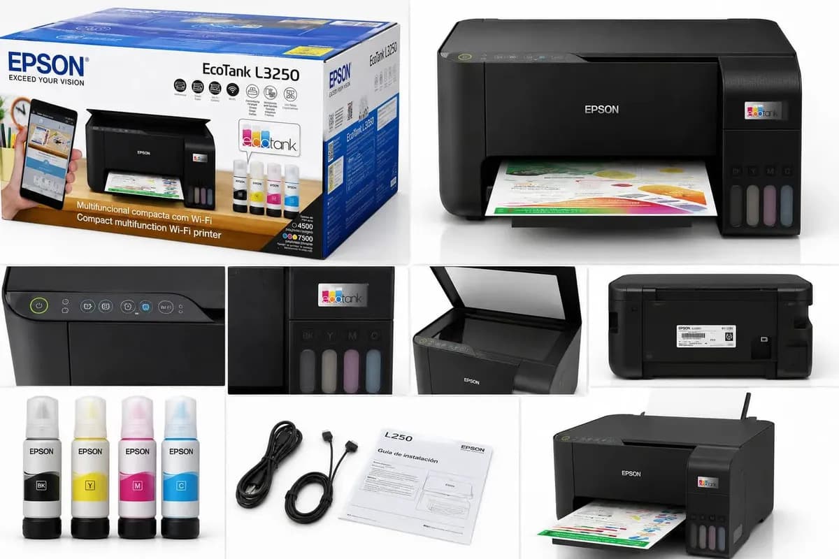 Impressora multifuncional Wi-Fi Epson Ecotank L3250 Mod C11CJ67301 — imagem 3