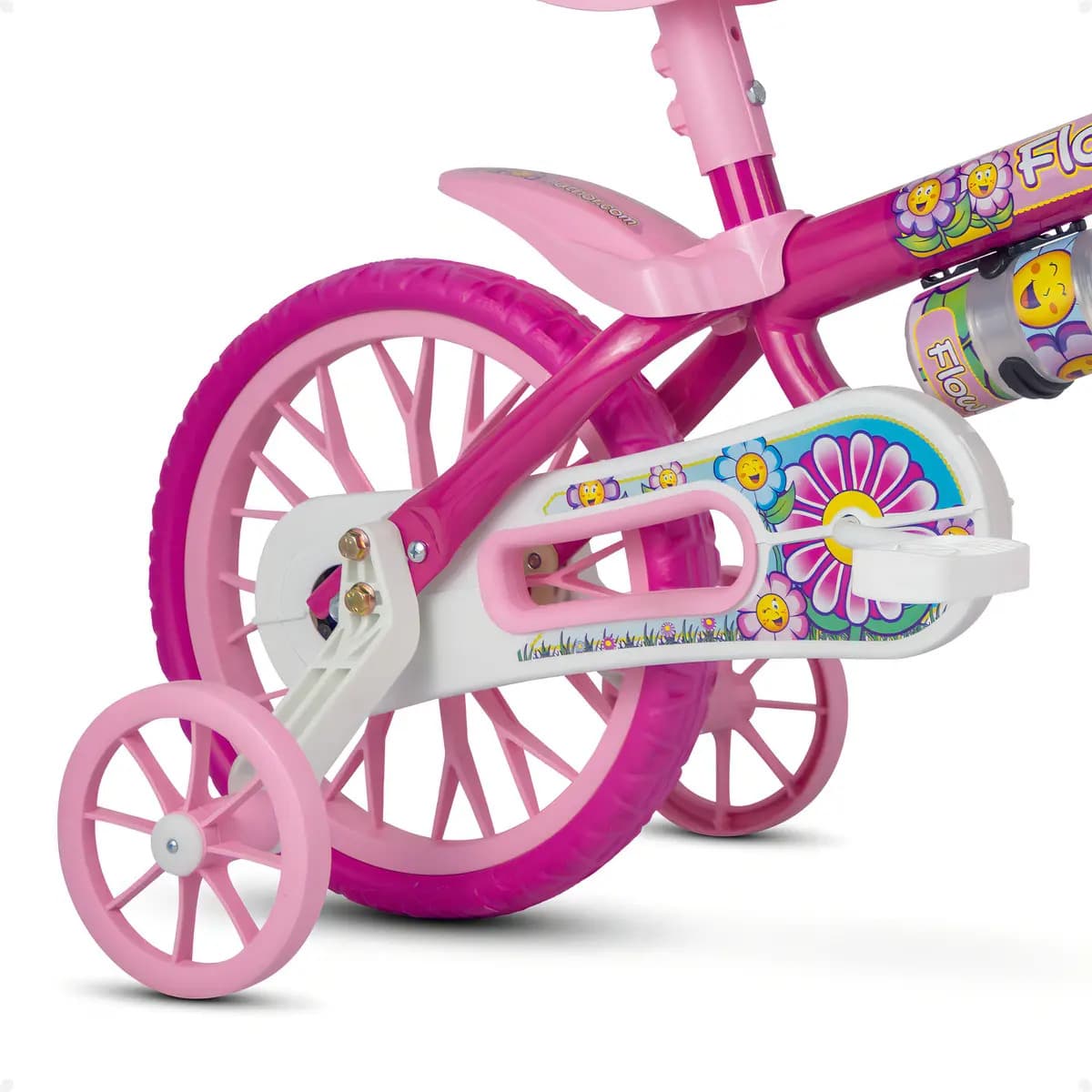 Bicicleta Infantil Aro 12 Menina Nathor Flower Rodinha Cesta 2 a 5 Anos — imagem 3
