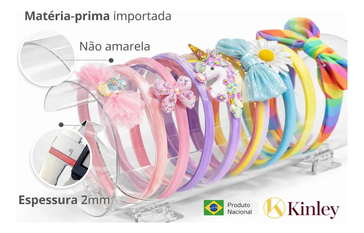 Expositor De Tiaras Acrílico Cristal 30cm — imagem 2