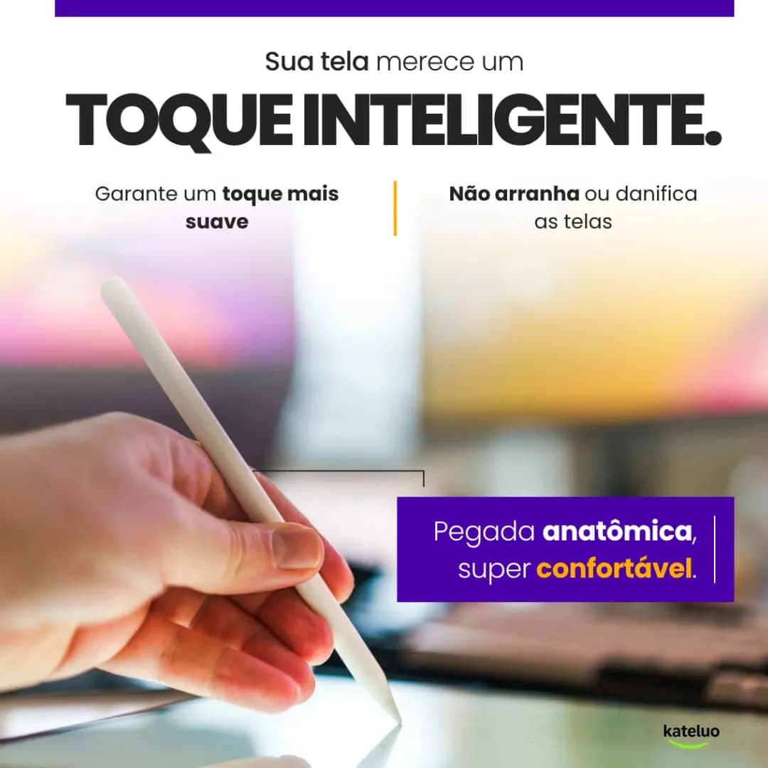 Caneta Stylus Universal Alta Precisão Para Tablet Positivo Android Kateluo Branco — imagem 3