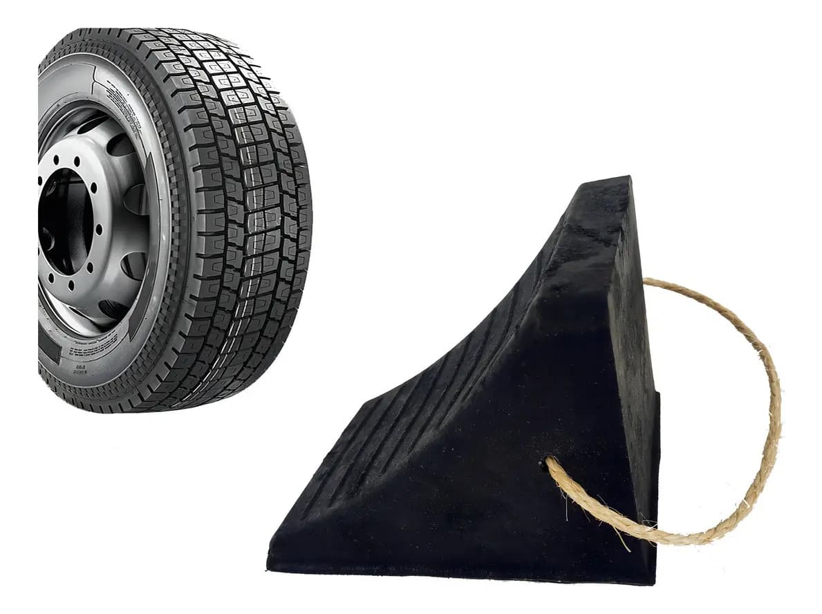10 Un Calço De Roda Para Caminhao Caminhonete - Nbr 9735 Cor Preto — imagem 5