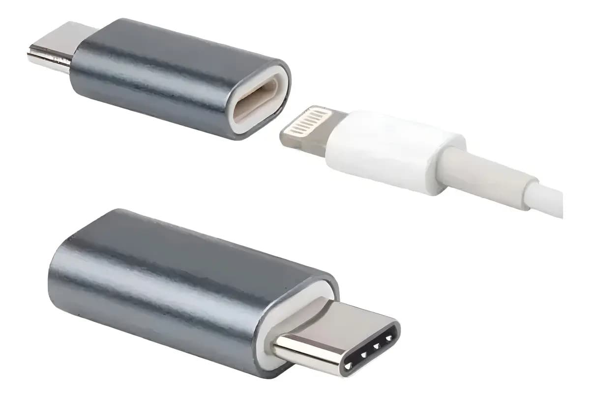 Adaptador Usb-C A'Gold CBA-25 para Lightning Compatível para iPhone cor Preto