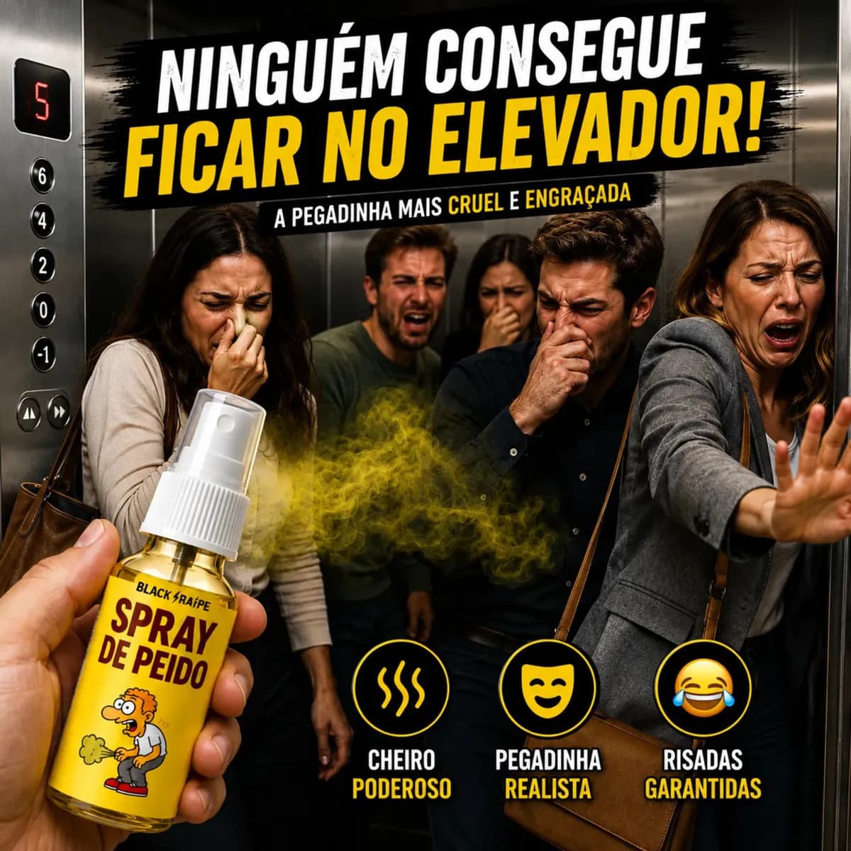 Spray Pum Peido Fedorento Pegadinha Viral Trollagem Brincadeira Perfume Fedido - Marca Black Raipe — imagem 3