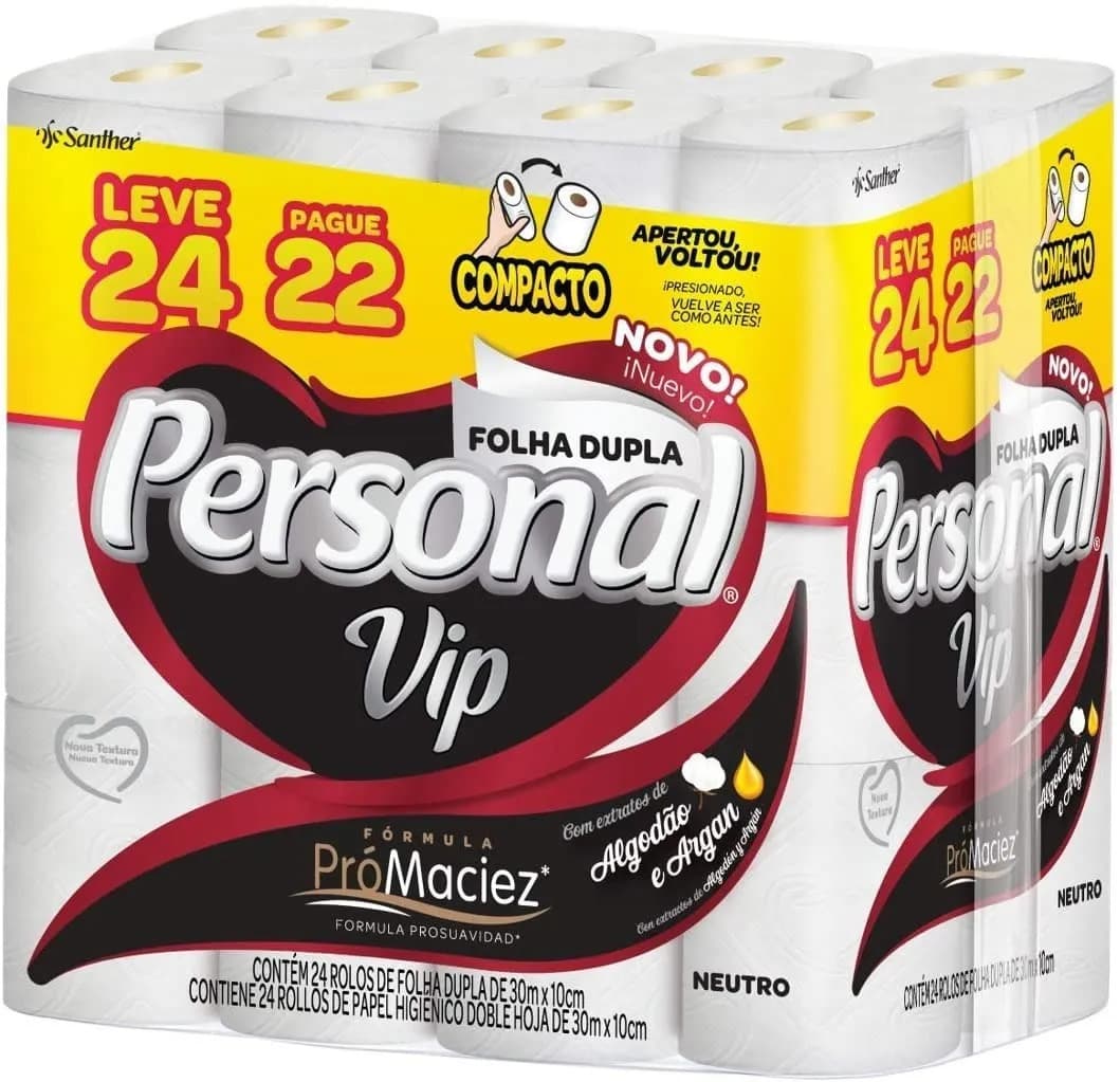 Papel Higiênico Folha Dupla 30m L24p22 Personal — imagem 2