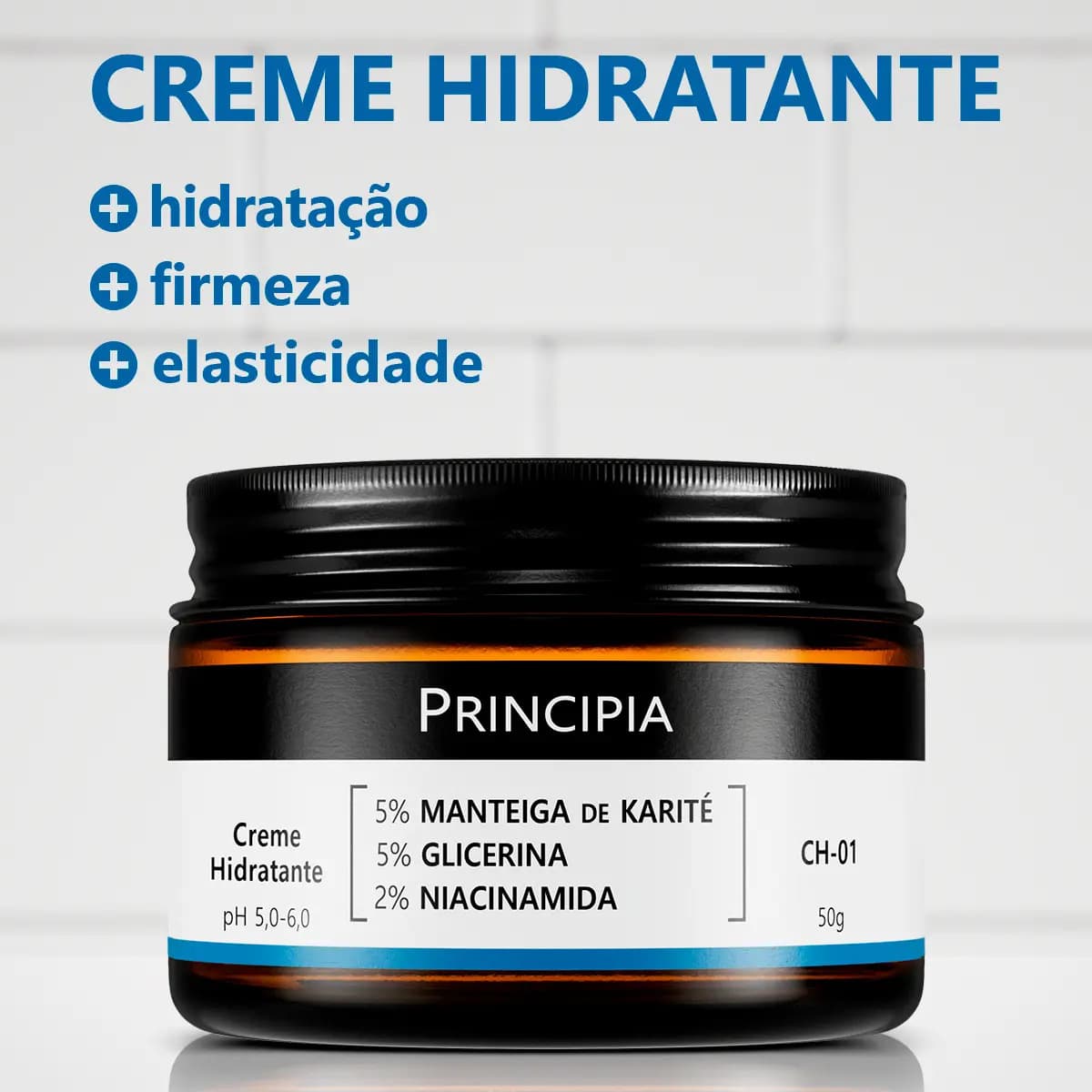 Creme Hidratante Facial Principia Ch-01 Karité Glicerina 50g Todo Tipo De Pele Dia/noite — imagem 4
