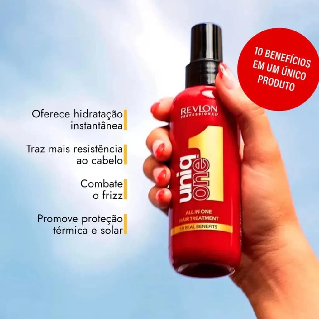 Revlon Uniq One Tratamento Capilar 10 Em 1 Leave In 150ml Frasco Completo — imagem 3
