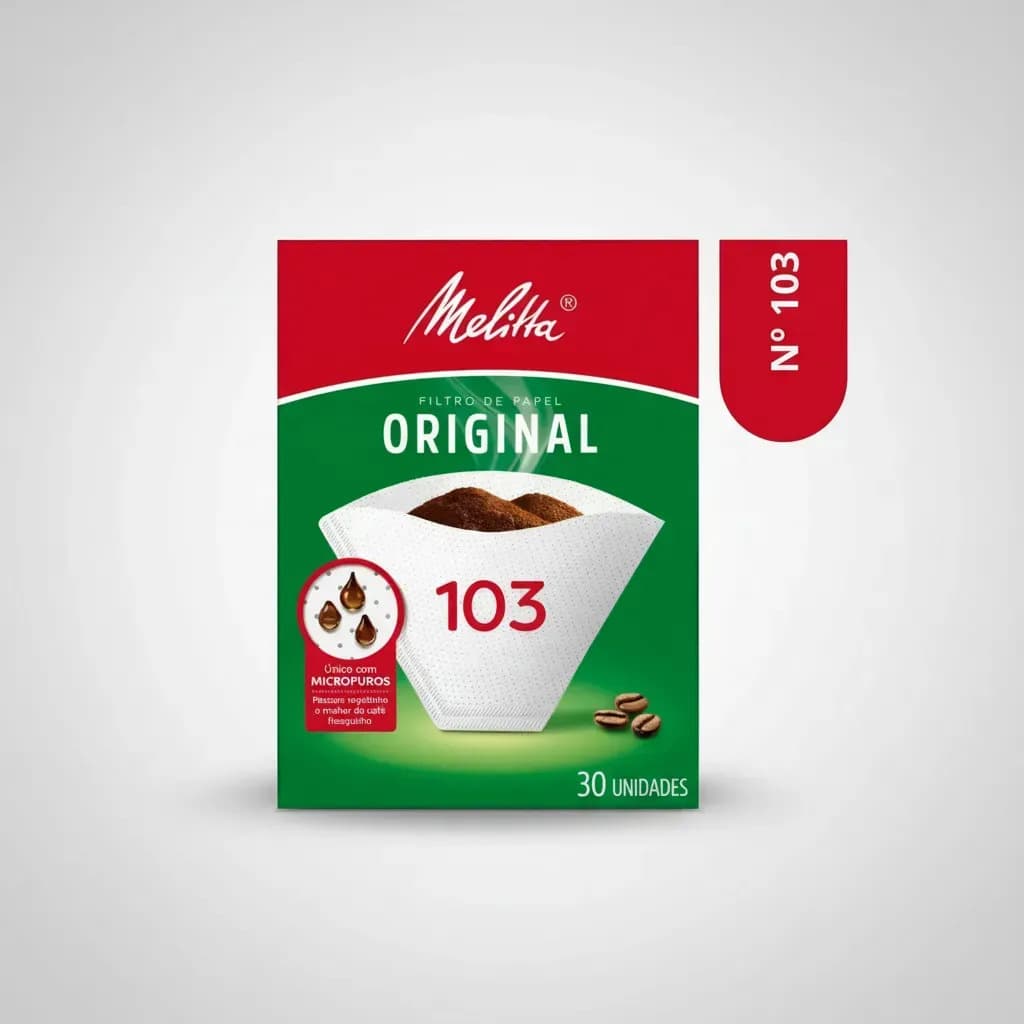 Filtro de papel para café Melitta 103 com 30 unidades — imagem 2
