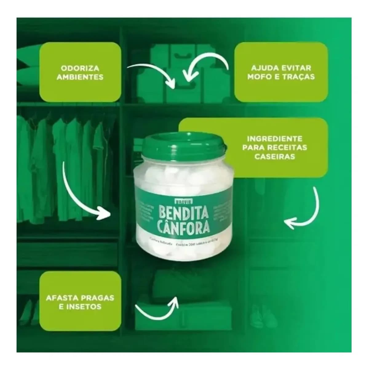 Pastilhas Bendita Cânfora Bravir 200 Tabletes de 0,75g — imagem 6