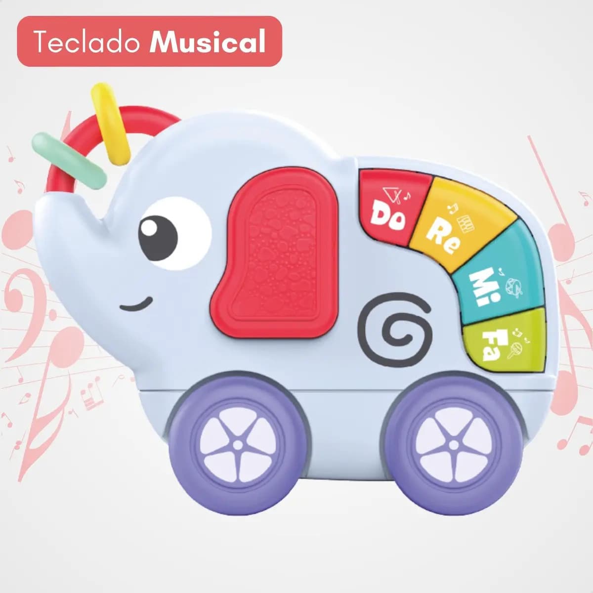 Andador Educativo Empurrar Infantil Bebê Musical Brinquedo Atentu Rosa — imagem 5