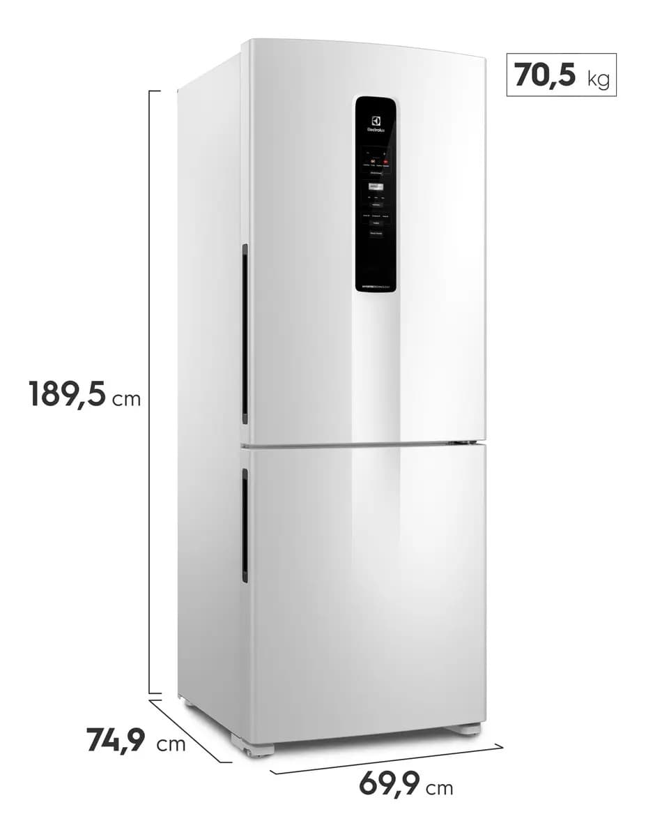 Geladeira Electrolux Frost Free Inverter 490L Experience Inverse Branca (IB51) — imagem 2