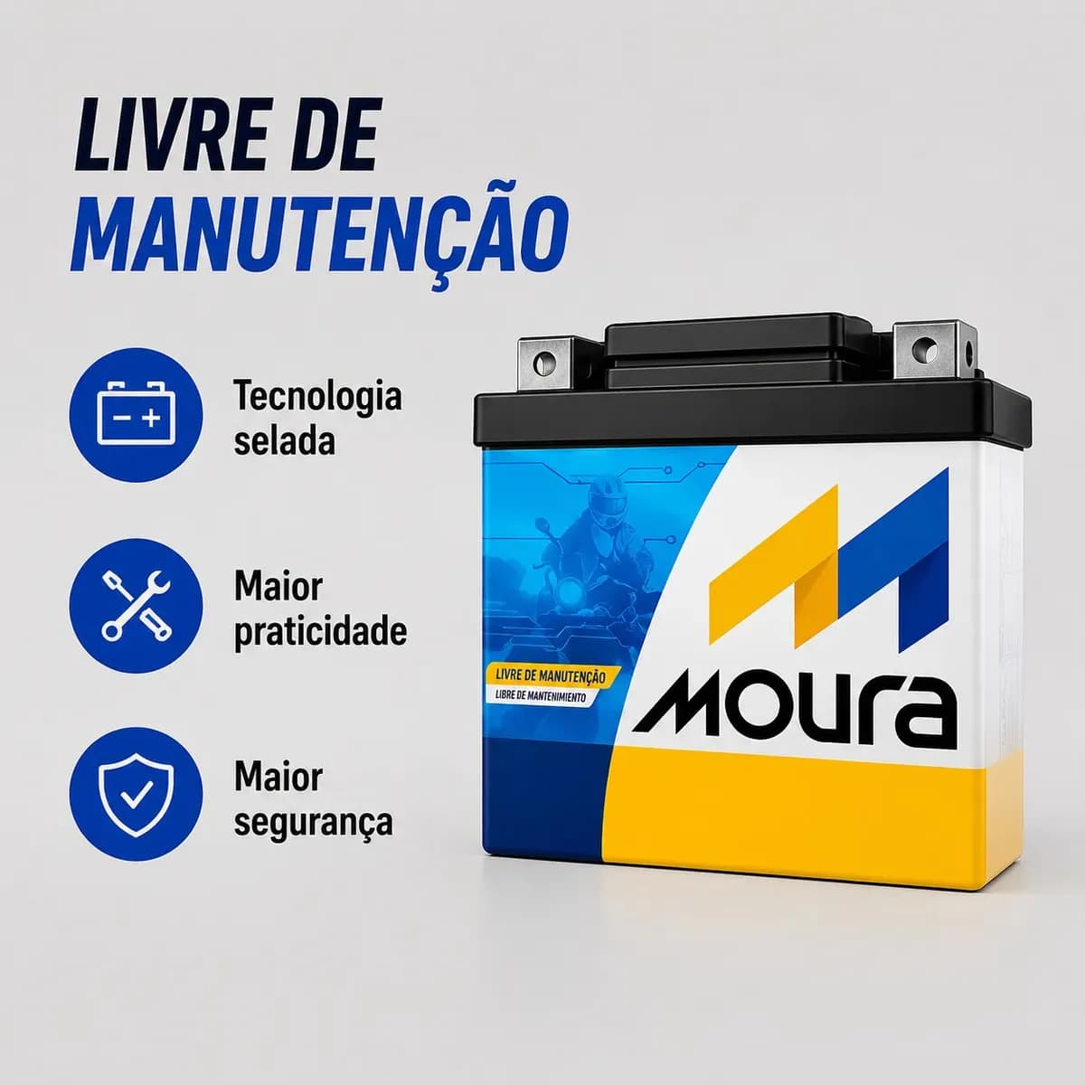 Bateria Moura MA5-D 5 Ah 12V Selada para Honda, Yamaha e Mais — imagem 6