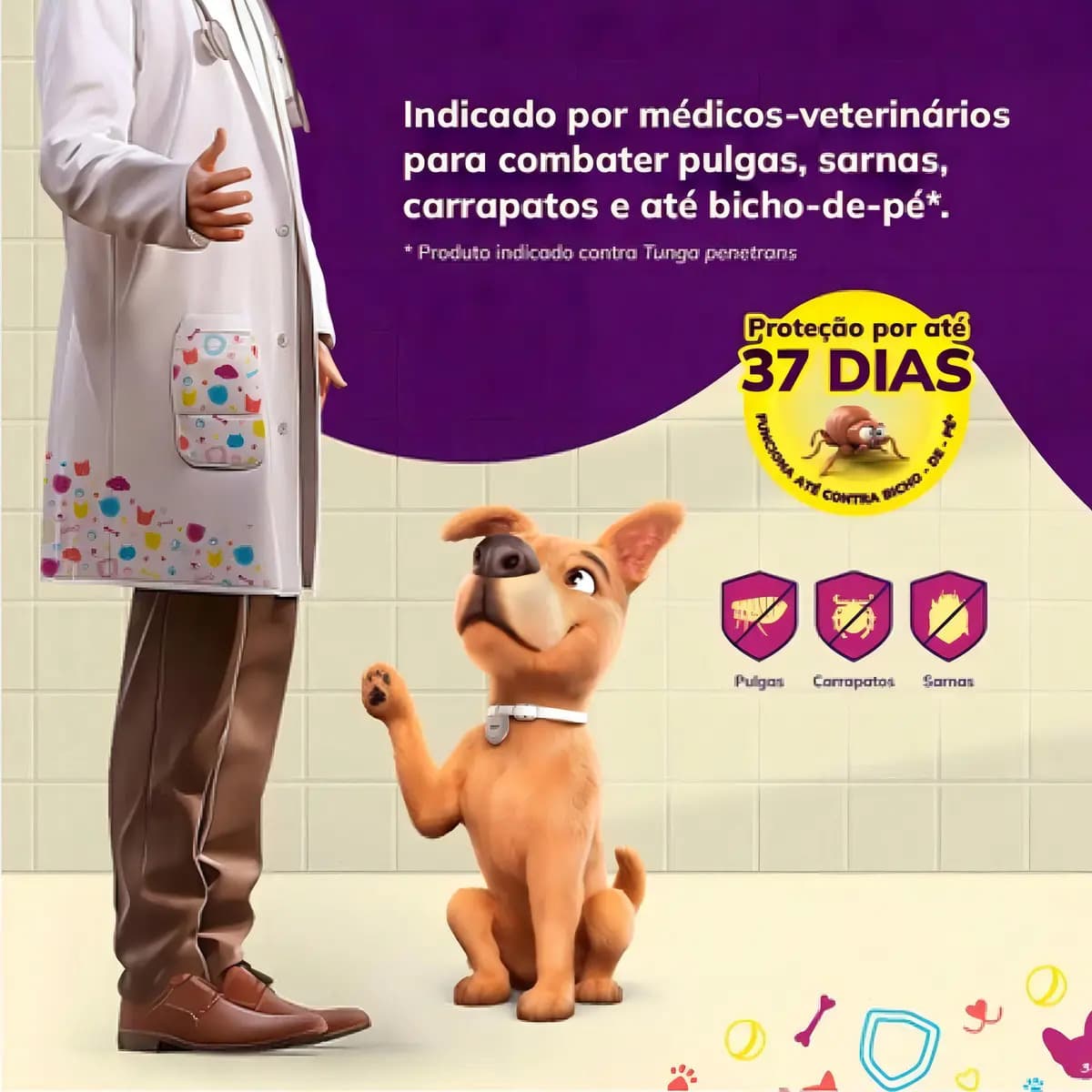 Antipulgas Defenza 45mg Cães De 2 A 4,5kg 1 Comprimido Msd — imagem 5