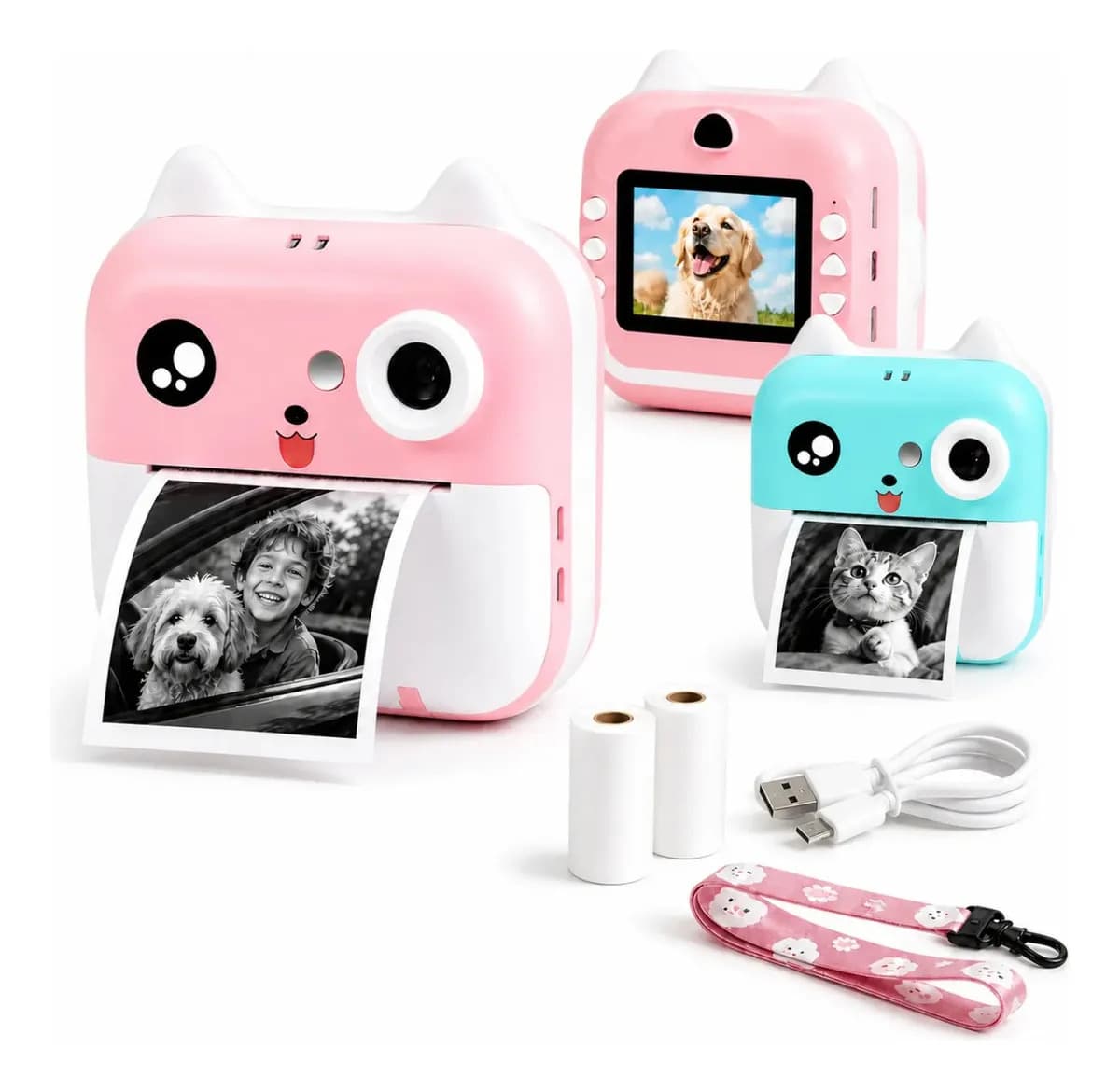 Câmera Infantil Instantânea Full Hd Fotos Jogos Divertidos Cor Azul — imagem 2
