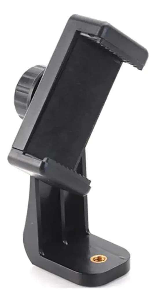 Suporte Celular Clip Rotativo 360 p/ Tripé Rosca 1/4 Shoot — imagem 2