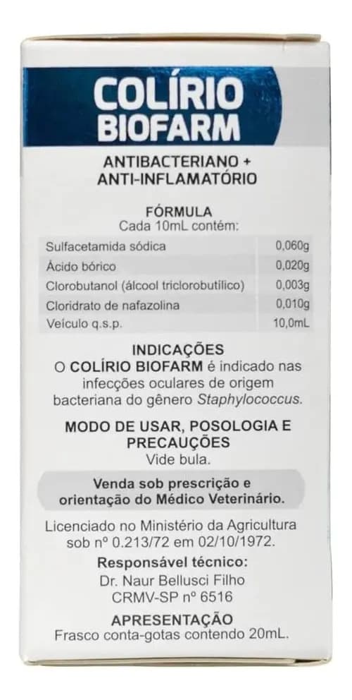 Colírio Biofarm 20ml Antibac+antinflam — imagem 5