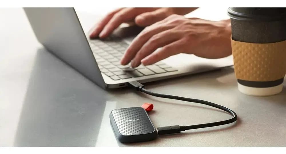 SSD Externo Portátil 1TB Interface USB 3.2 SanDisk SDSSDE30-1T00 Velocidade de Leitura Até 800MB/s Preto — imagem 6