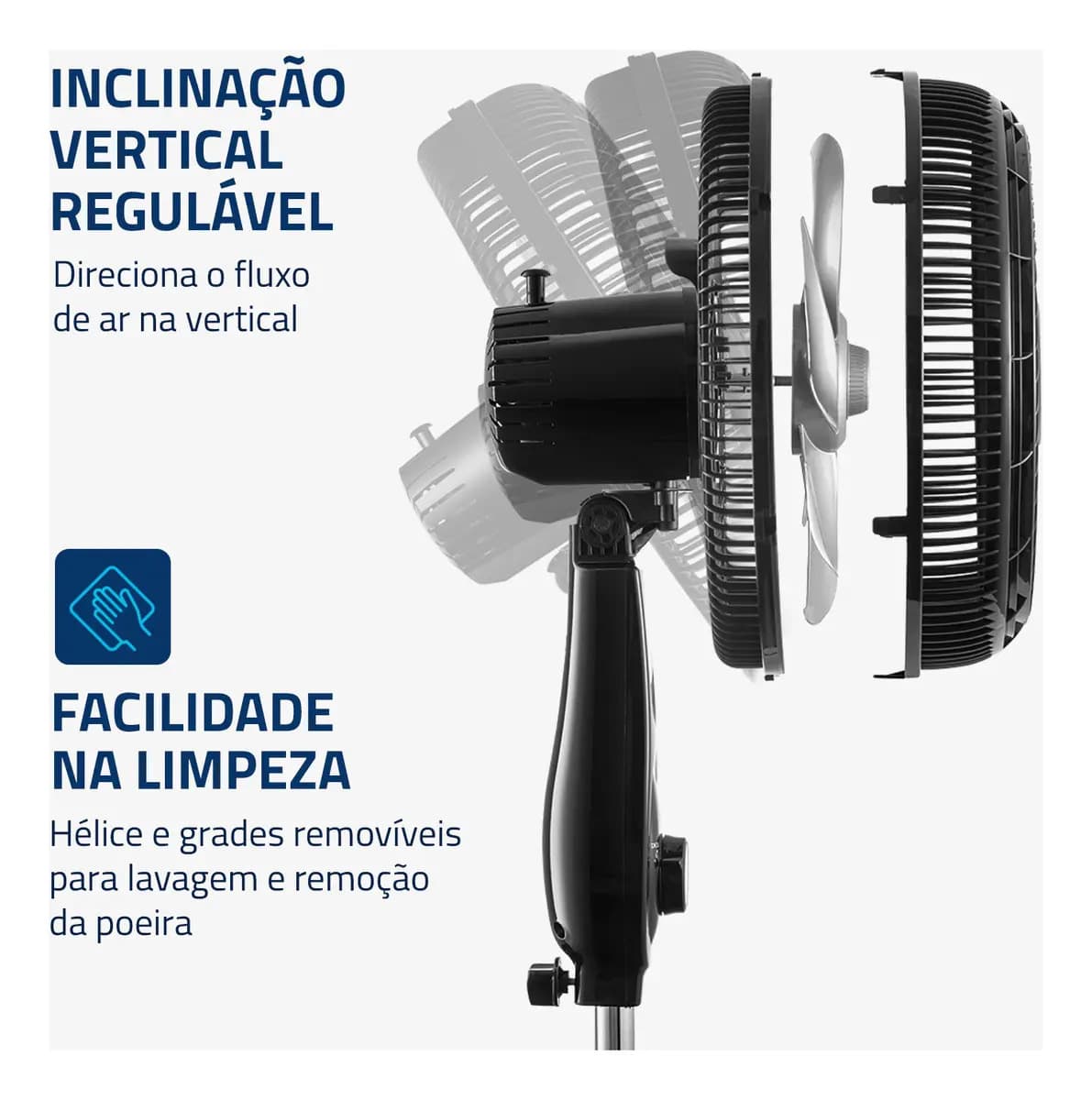 Ventilador de Coluna 40cm Turbo Mondial 140W NVT-40C-8P-B — imagem 4