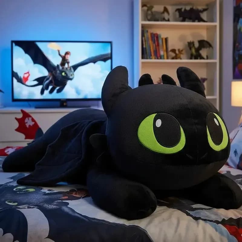 Xuxão Apoio Urso Banguela Fúria Da Noite Gigante 100cm Pelúcia Preto — imagem 6