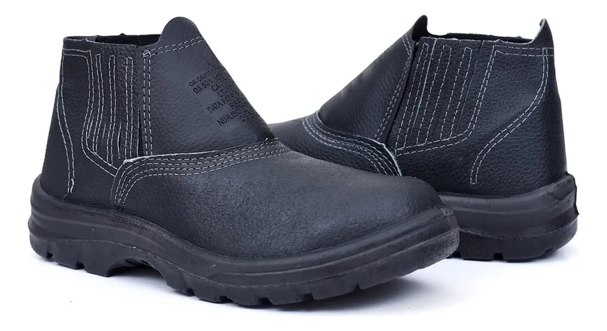 Bota Para Trabalho Segurança Vulcaflex Adultos Masculino Liso — imagem 2