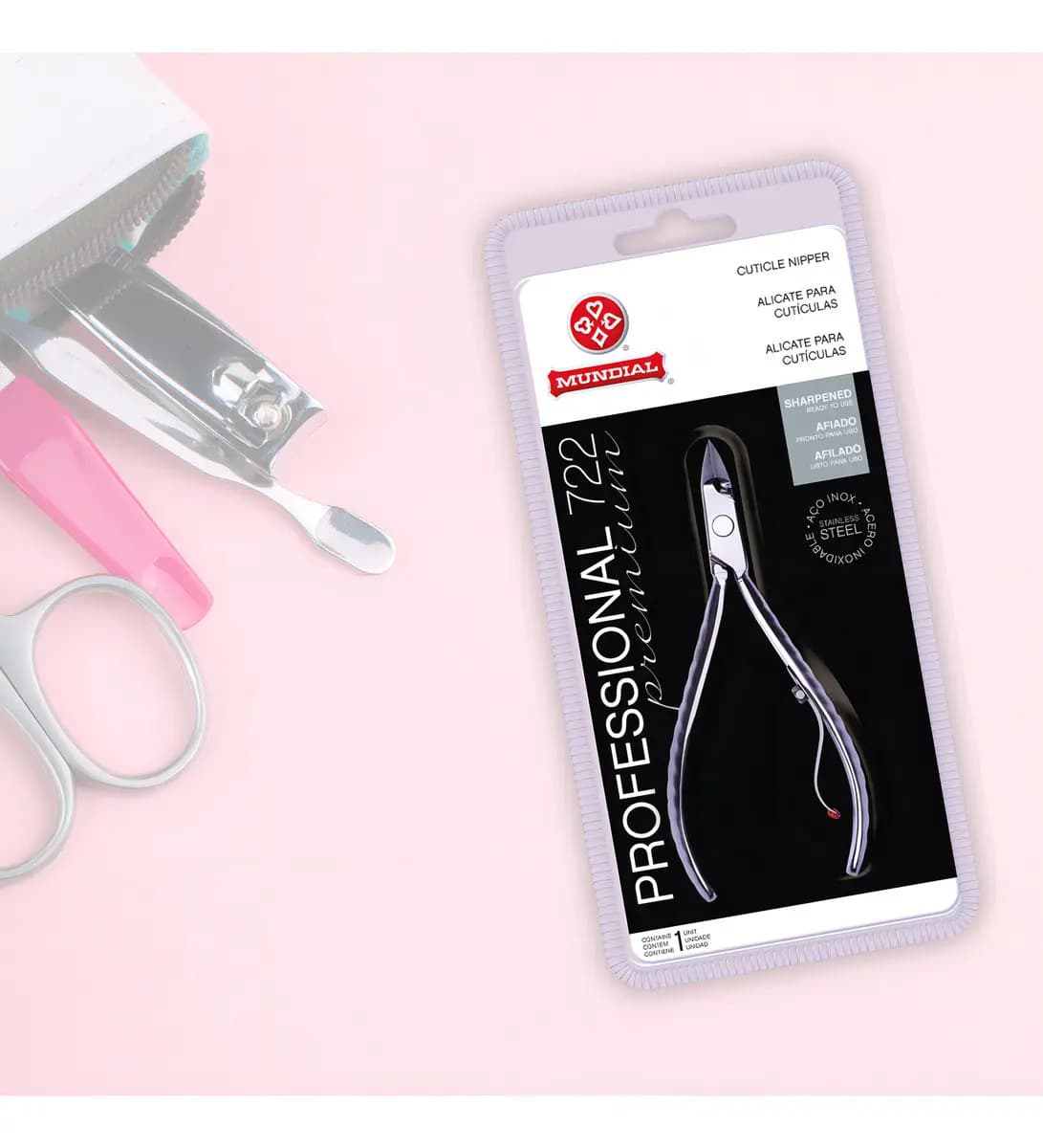 Alicate De Cutícula Professional 722 Mundial Premium Inox — imagem 3