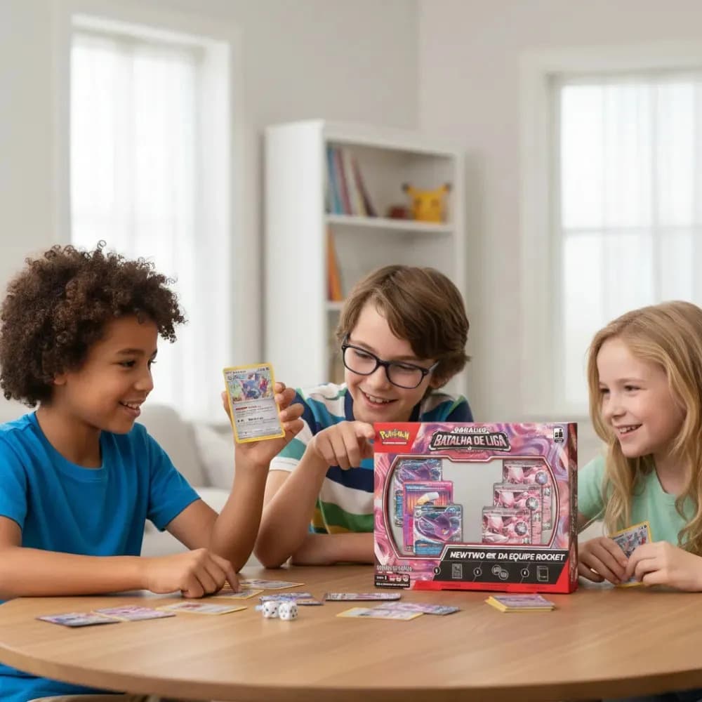 Box Pokemon Baralho De Batalha Mewtwo Ex Equipe Rocket Português — imagem 5