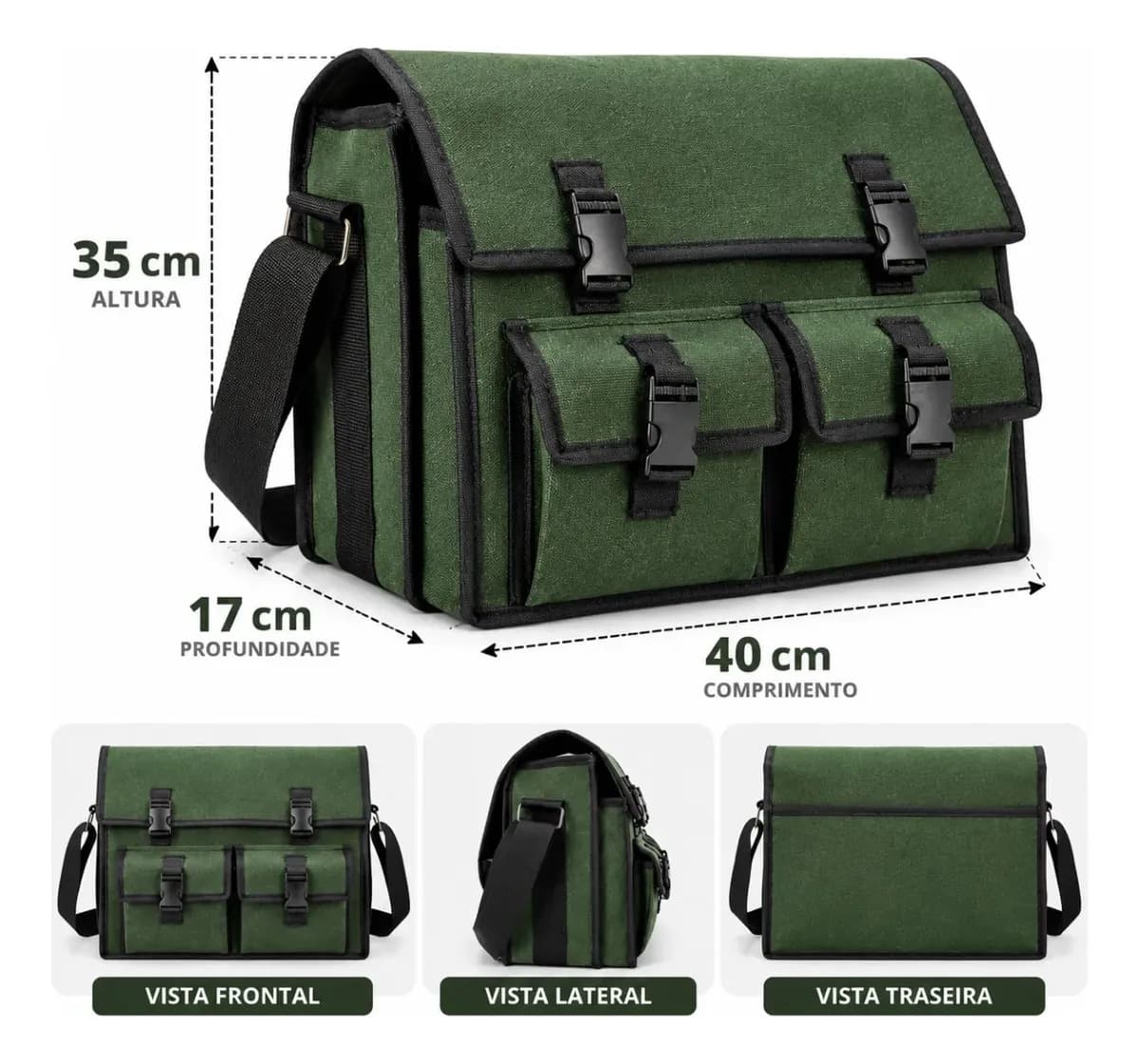 Bolsa Para Ferramentas De Lona Grossa Para Furadeira Resistente — imagem 2