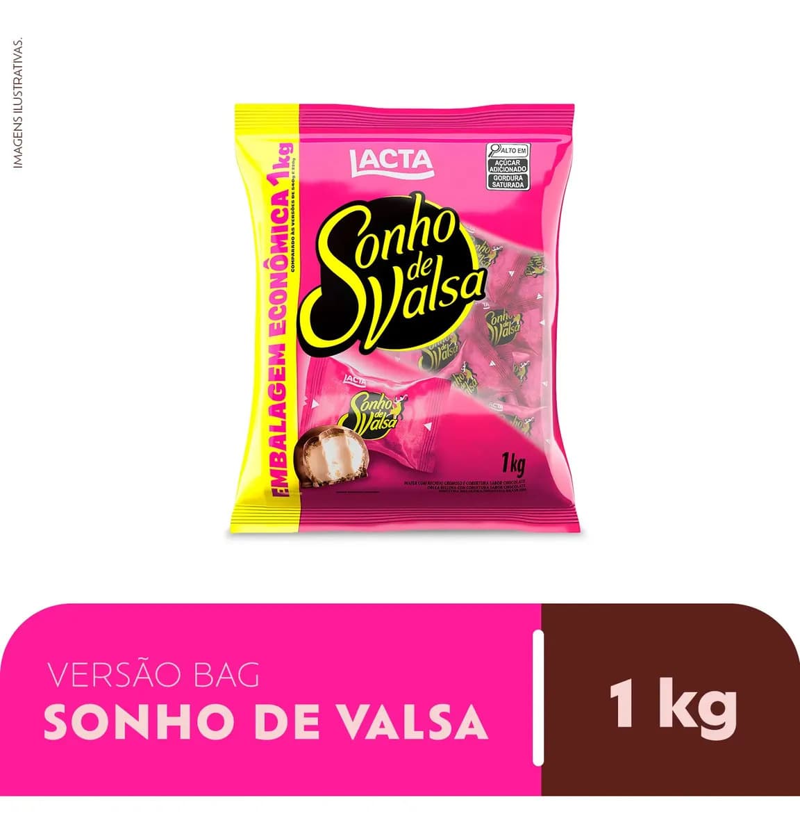 Bombom chocolate Sonho De Valsa Lacta 1Kg — imagem 2