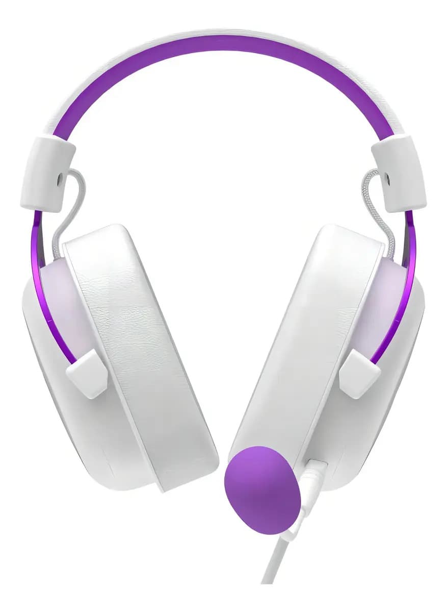 Headset Gamer Branco E Roxo Havit H2002d — imagem 2