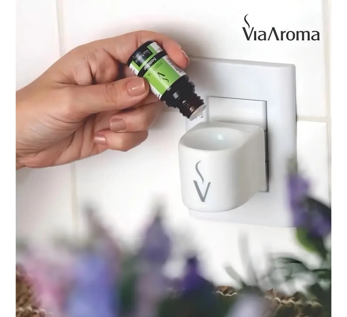 Aromatizador Elétrico + Essência - Escolha A Cor E Essência! Cor Branco C/ Vanilla E Lavanda — imagem 2