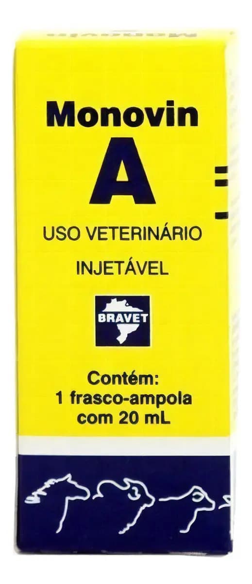Medicamento Veterinário Bravet Monovin A Vitamina A 20 mL — imagem 3