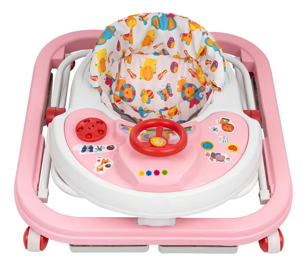 Andador Musical Para Bebe Infantil Seguro Com Trava Cor Rosa Bebê — imagem 2