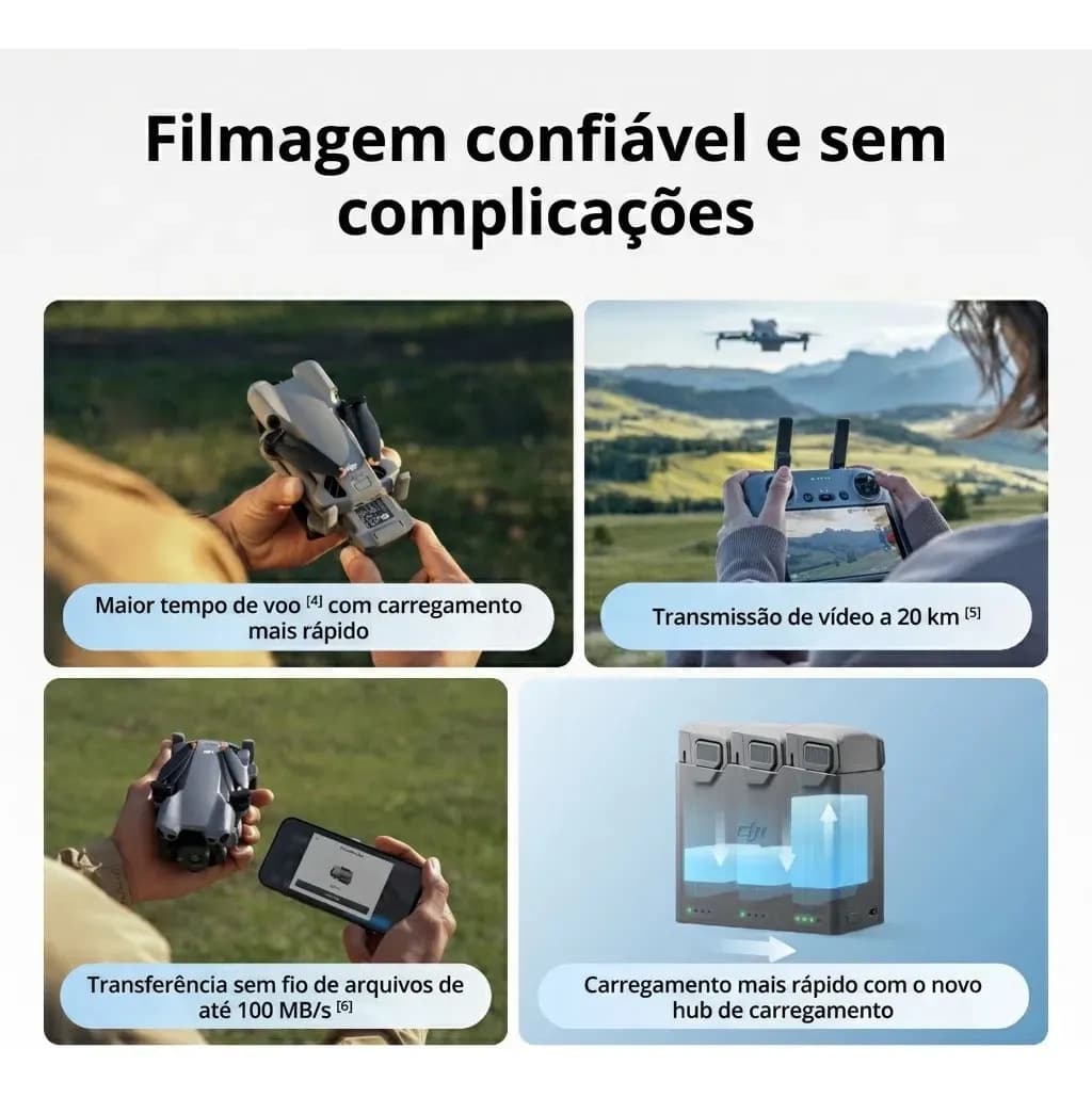 DJI Mini 5 Pro, Drone ultraleve e dobrável com câmera, CMOS de 1 polegada, Detecção de obstáculos omnidirecional, ActiveTrack 360°, Rotação do estabilizador de  — imagem 6