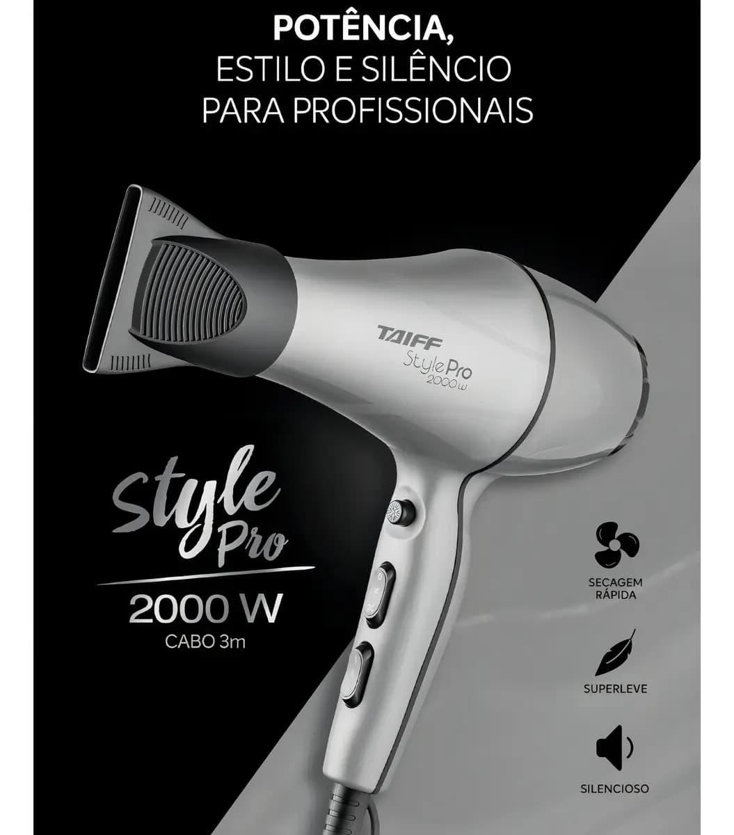Secador De Cabelo 2000 Watts - Style Pro Taiff — imagem 6