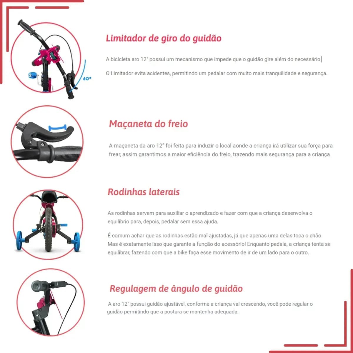 Bicicleta Infantil Aro 12 Homem Aranha Nathor Spider-man Cor Vermelho Azul e Preto — imagem 4