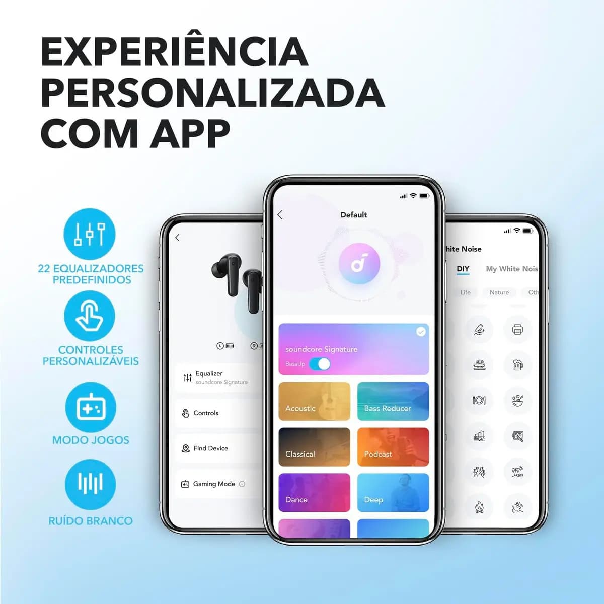 Fone De Ouvido Soundcore by Anker P20i Graves Poderosos e Impactantes Bluetooth 5.3 30H de Reprodução Resistência à Água 2 Mics IA para Chamadas Claras Personal — imagem 4