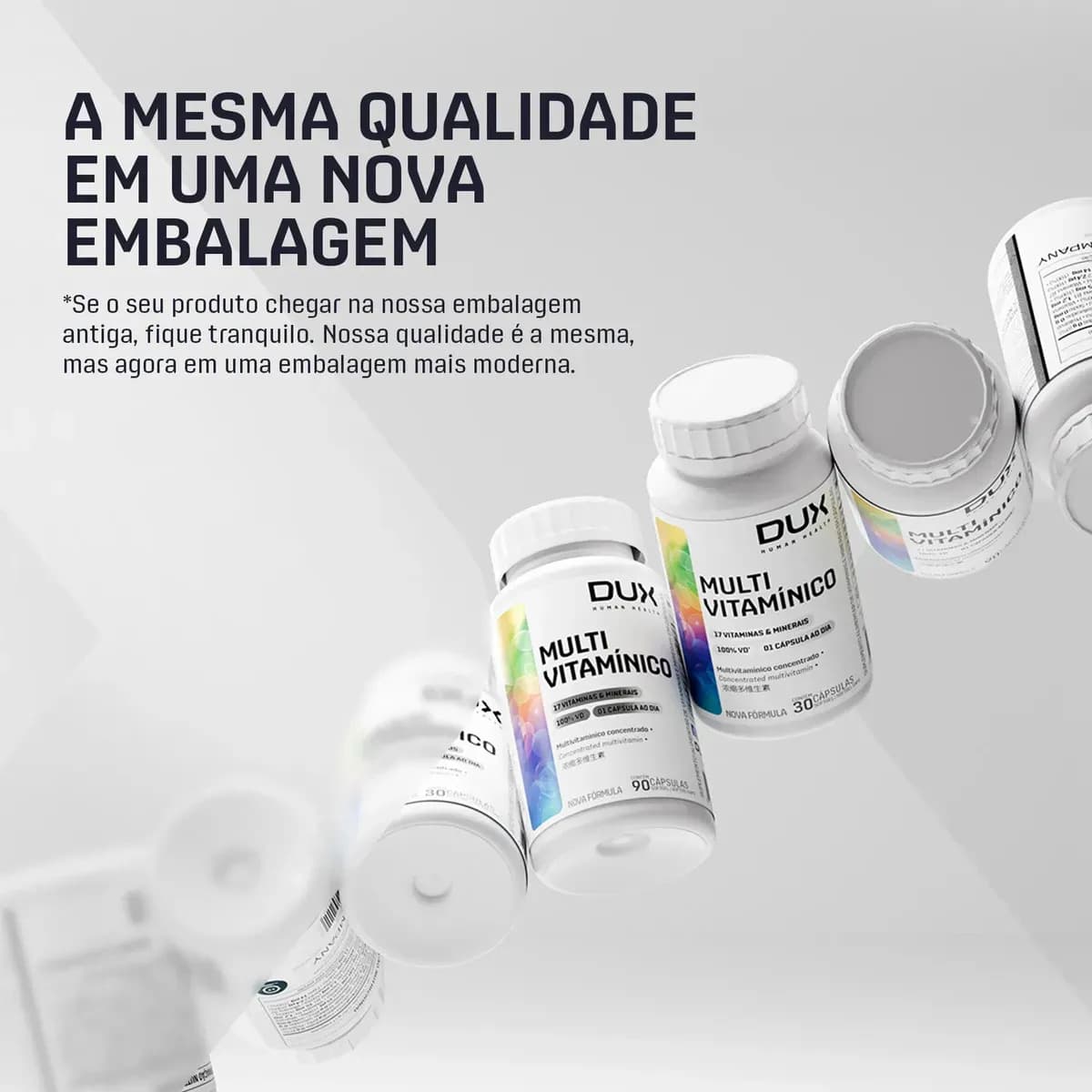 Vitamina Dux Nutrition Polivitaminico Dux Multivitamínico em cápsula Sem sabor x 100mL de 90 un — imagem 4