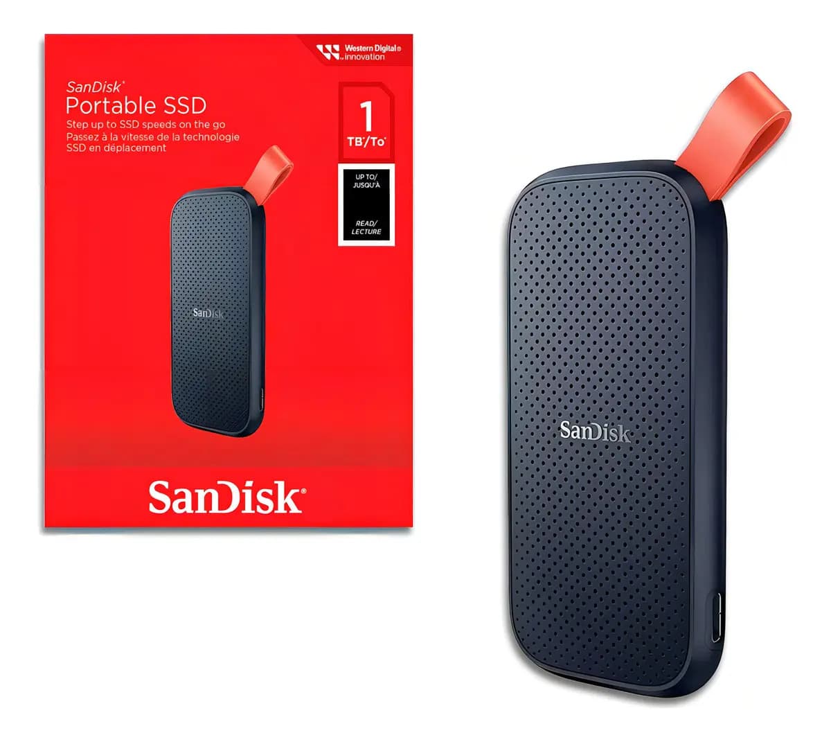 SSD Externo Portátil 1TB Interface USB 3.2 SanDisk SDSSDE30-1T00 Velocidade de Leitura Até 800MB/s Preto — imagem 3