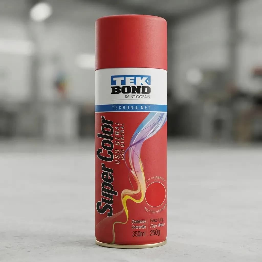 Tinta Spray Uso Geral 350ml Vermelho Tekbond — imagem 5