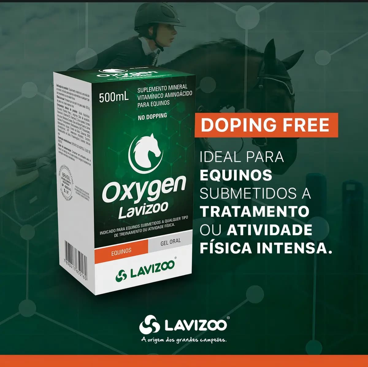 Suplemento Equino Lavizoo Oxygen Líquido Adulto 500 mL — imagem 4