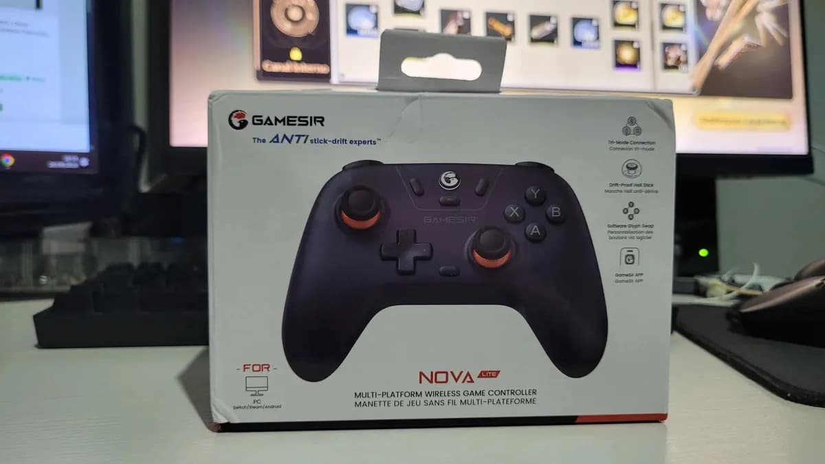 Controle Sem Fio GameSir T4 Nova Lite Hall Effect Multiplataforma Bluetooth Dongle Usb-C Azul Escuro — imagem 2