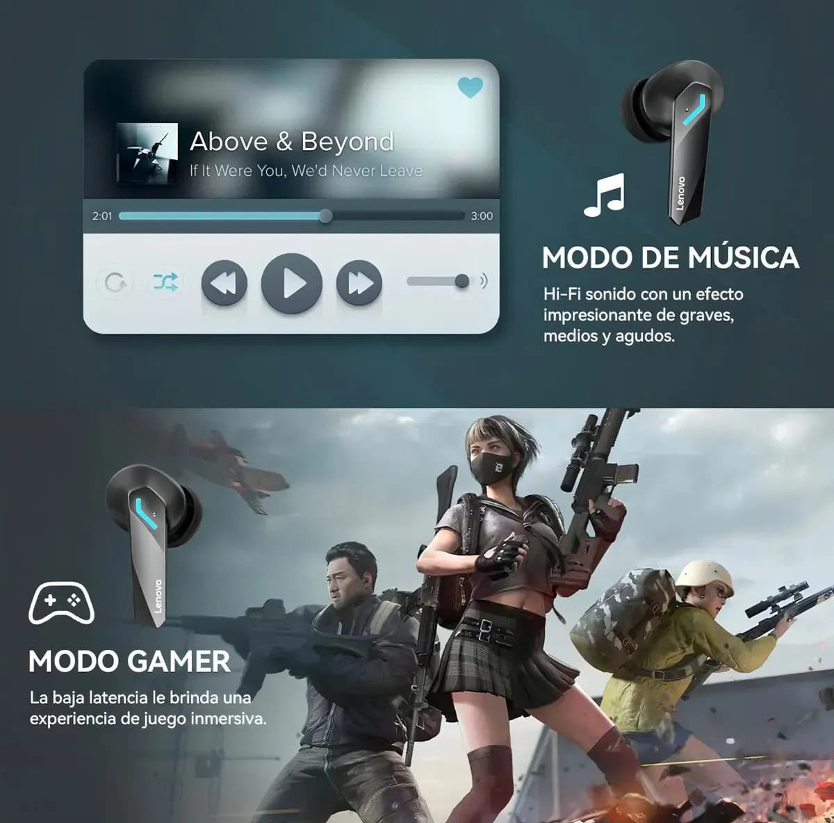 Fone Bluetooth Lenovo GM2 Pro Original TWS Sem Fio Bluetooth 5.3 — imagem 4