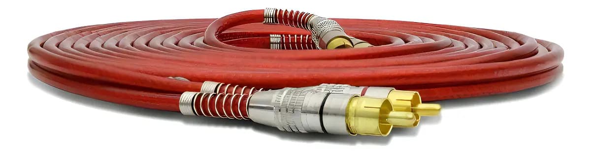 Kit 10 Cabos RCA Blindados Tech One de 5m com Conectores a Ouro — imagem 5