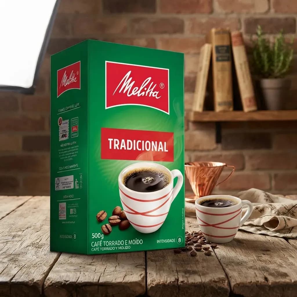 Café Moído Melitta Tradicional 500g Importado Do Brasil